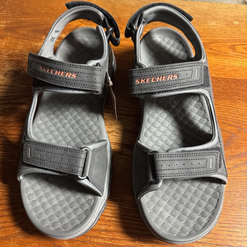 Skechers Mens Sandals Size 12 Steady Grip Loop And Hook NWT